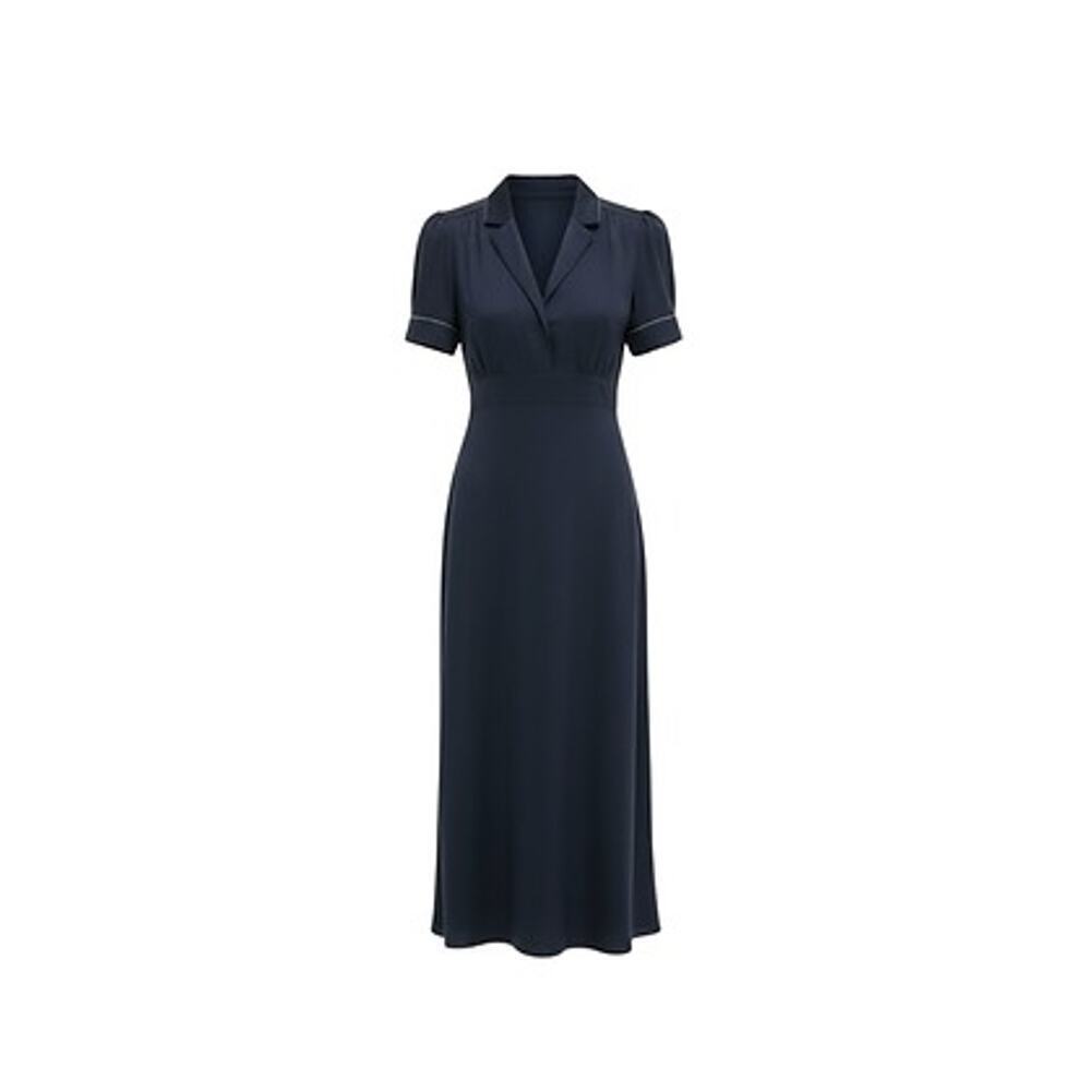 TUCKERNUCK Navy Satin Bellamy Dress Size M NWT Retail $268 Tuckernuck - Picture 7 of 7